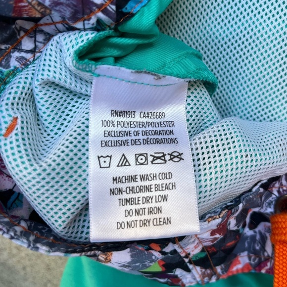 Men's Robert Graham Board Shorts Green Teal Solid 36 Beach Surf Swim Preppy Sun - Picture 5 of 16